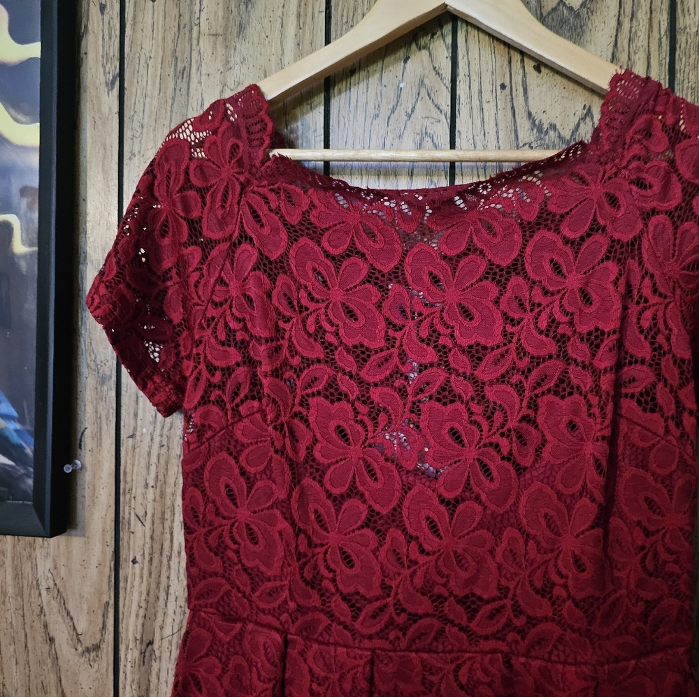 NWT MISSMAY Retro Red Lace Dress - XL - Picture 3 of 7